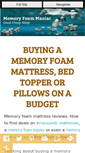 Mobile Screenshot of memory-foam-maniac.com