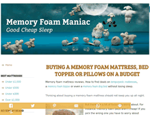 Tablet Screenshot of memory-foam-maniac.com